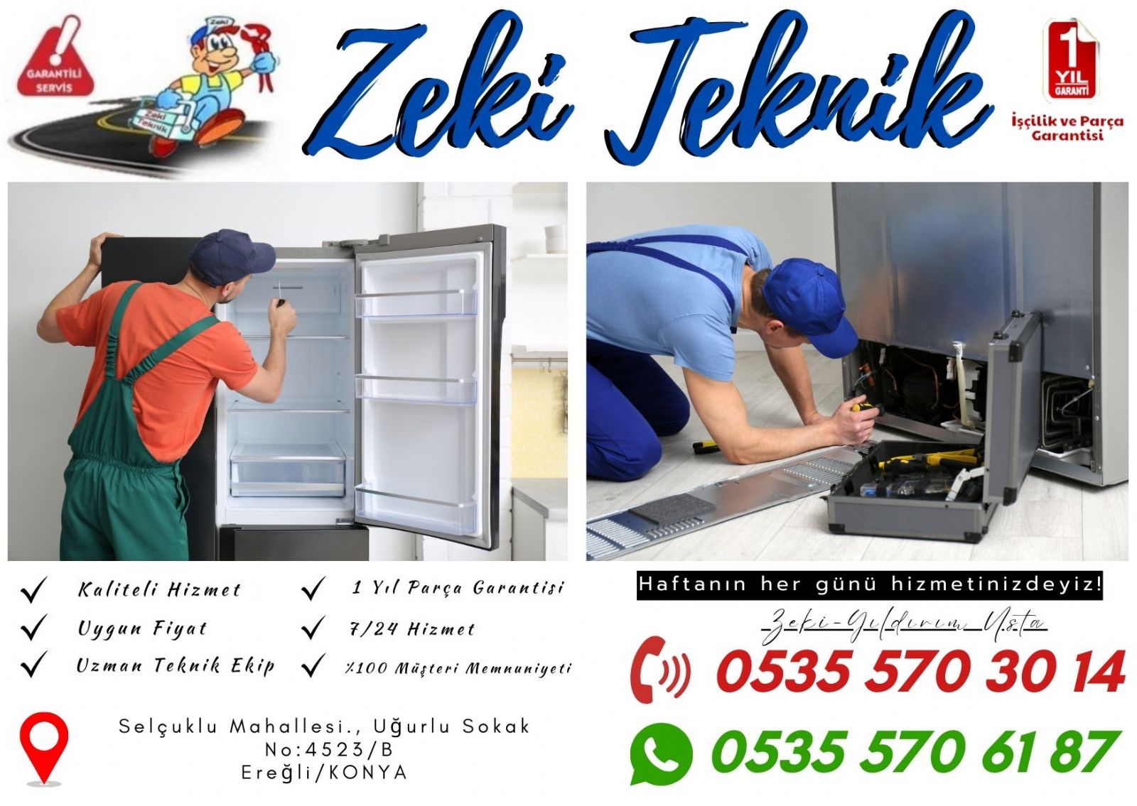 Ereğli Buzdolabı Servisleri